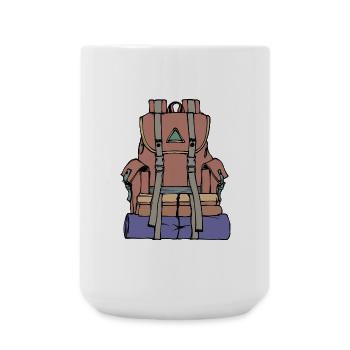 Escalade, alpinisme, randonnée, randonnées, sentiers de randonnée - Grande tasse 440 ml - blanc - Devant