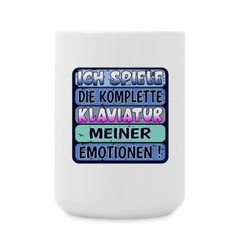 Charaktereigenschaften EMOTIONAL EMOTIONEN ZEIGEN - Große Tasse 440 ml - Weiß - Vorne