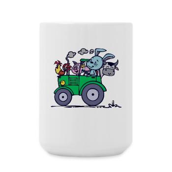 Farming Farm Tractor Commercial Vehicle Vehicle - Large Mug 440 ml - white - Front
