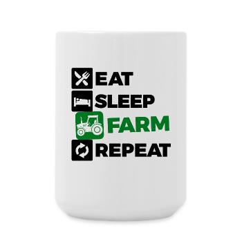 Kraftfahrzeug Traktor Statement Ackerbau Biobauer - Große Tasse 440 ml - Weiß - Vorne