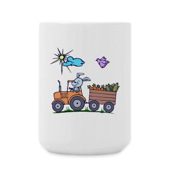 Traktor Landwirt Feld Fahrzeug Landmaschinen - Große Tasse 440 ml - Weiß - Vorne