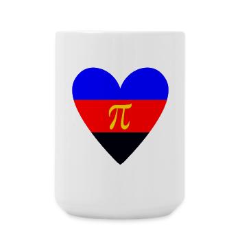 Polyamorie Pride Herzdesign - Große Tasse 440 ml - Weiß - Vorne