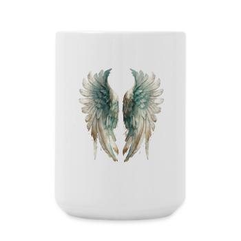 Ailes d'Ange aquarelle pastel - Grande tasse 440 ml - blanc - Devant