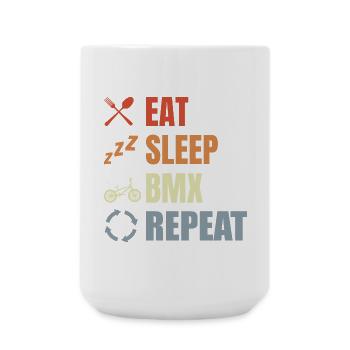 Eat Sleep BMX Repeat - Large Mug 440 ml - white - Front