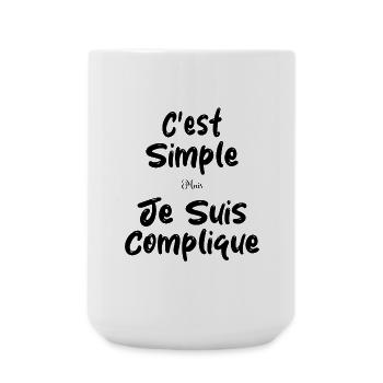 C'est Simple Mais Je suis Compliqué - Grande tasse 440 ml - blanc - Devant