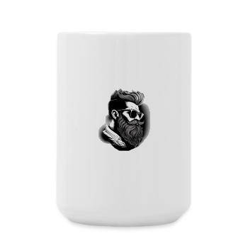 no Hipster weiß - Große Tasse 440 ml - Weiß - Vorne