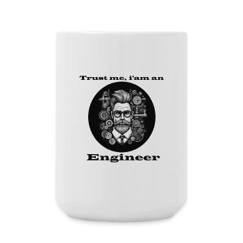 Trust me Engineer - Große Tasse 440 ml - Weiß - Vorne