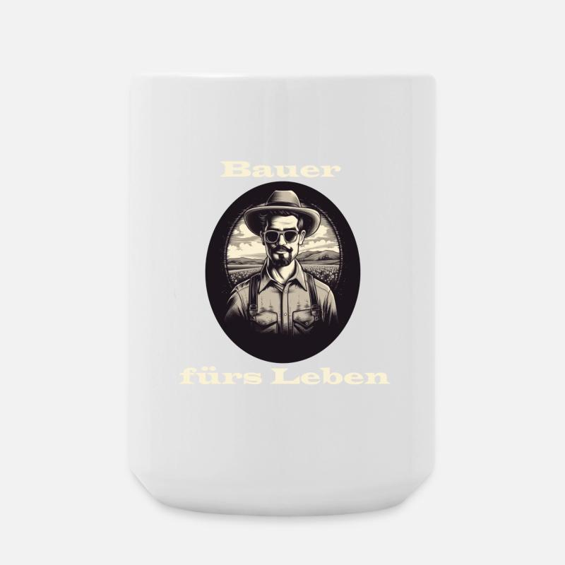 Bauer fürs Leben weiß - Große Tasse 440 ml - Weiß