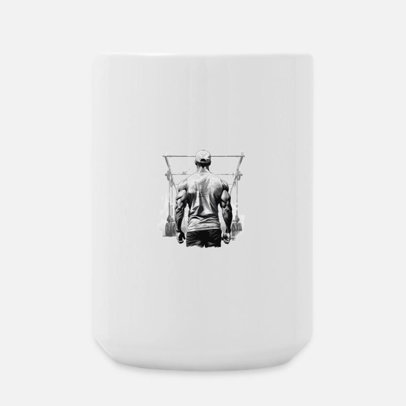 Calisthenics white - Large Mug 440 ml - white
