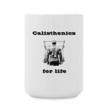 Gymnastique pour la vie - Grande tasse 440 ml - blanc - Devant