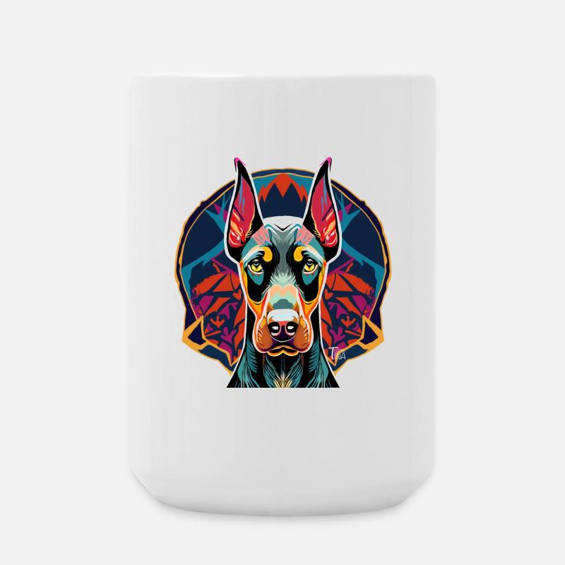 Dobermann - Große Tasse 440 ml - Weiß