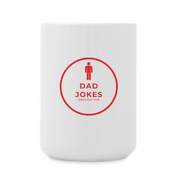 Papa plaisante depuis le premier jour - Grande tasse 440 ml - blanc - Devant
