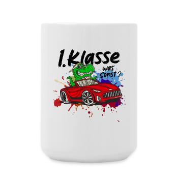 Schulkind Einschulung 2026 1. Klasse Geschenk - Große Tasse 440 ml - Weiß - Vorne