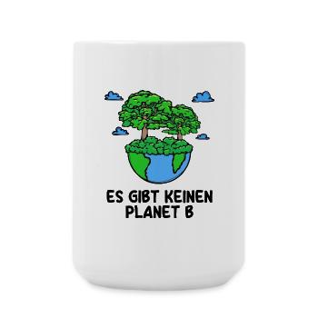 Erde Statement Planet Baum Naturschutz Natur - Große Tasse 440 ml - Weiß - Vorne
