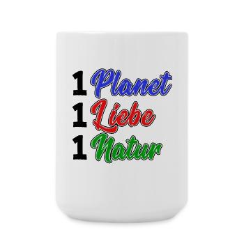 Planet Umwelt Natur Erde Umweltfreundlich Spruch - Große Tasse 440 ml - Weiß - Vorne