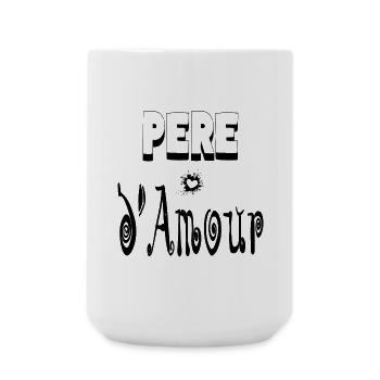 Père Amour Cœur Papa - Grande tasse 440 ml - blanc - Devant