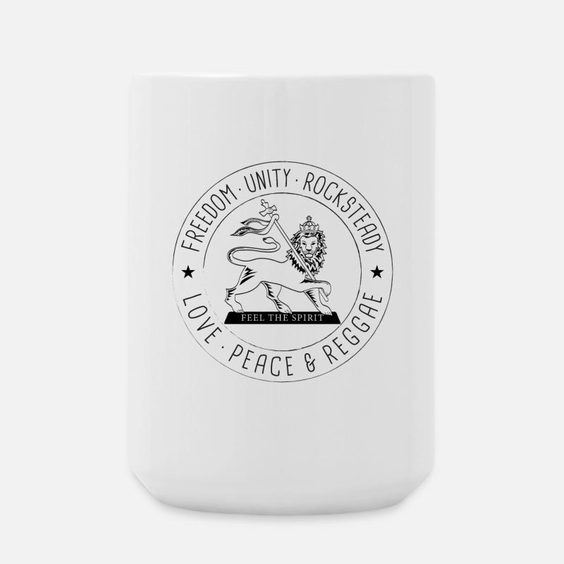 Freedom Unity Rocksteady with conquering lion - Large Mug 440 ml - white