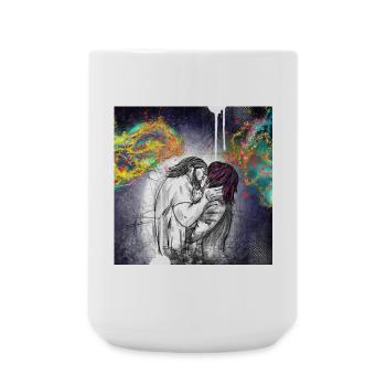 First Kiss - Große Tasse 440 ml - Weiß - Vorne