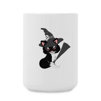 Kätzchen, hexen Design, Mädchen - Große Tasse 440 ml - Weiß - Vorne