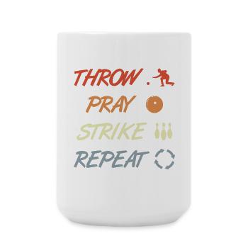 Bowling joke - Large Mug 440 ml - white - Front
