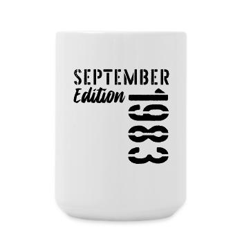 43. Geburtstag September 1983 - 43 Jahre alt - Große Tasse 440 ml - Weiß - Vorne