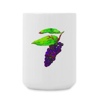 Beeren, Blätter, küchenmotive - Große Tasse 440 ml - Weiß - Vorne