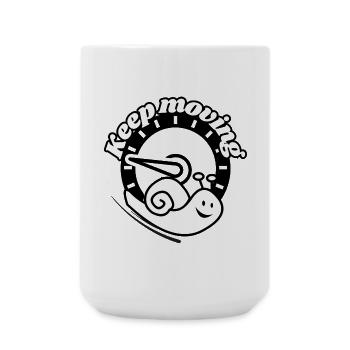 Slow Forward: Snail Motif - Large Mug 440 ml - white - Front