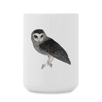 Illustration: Fleckenrußeule - Große Tasse 440 ml - Weiß - Vorne