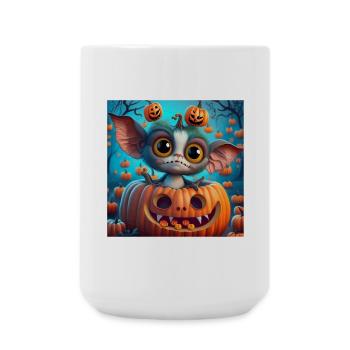Petite Créature de Halloween dans Citrouille - Grande tasse 440 ml - blanc - Devant