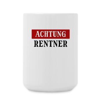 Abschied Ruhestand Statement Rentner Freiheit - Große Tasse 440 ml - Weiß - Vorne