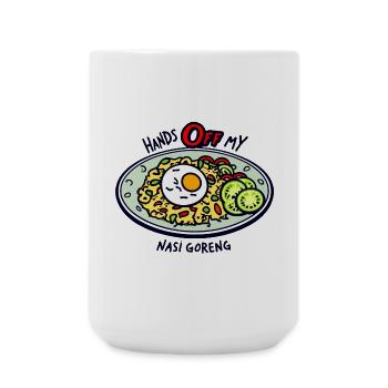 Don't touch my nasi goreng! - Large Mug 440 ml - white - Front