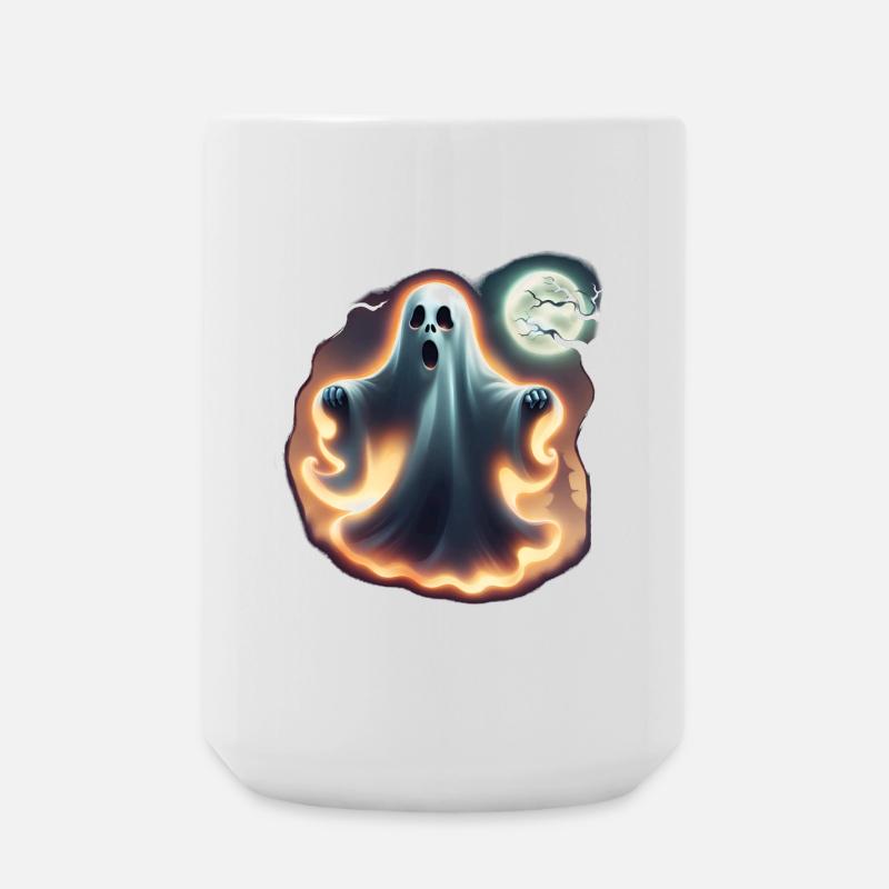 Halloween Ghost - Printflow - Große Tasse 440 ml - Weiß