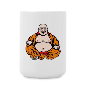 Humorous Buddha - Large Mug 440 ml - white - Front