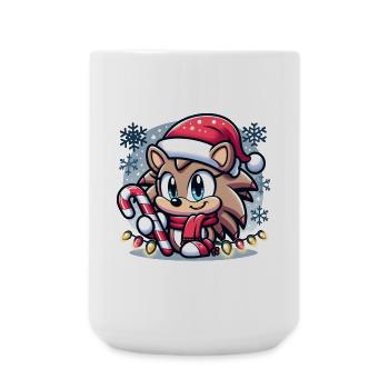 Igel-Weihnachten - Große Tasse 440 ml - Weiß - Vorne