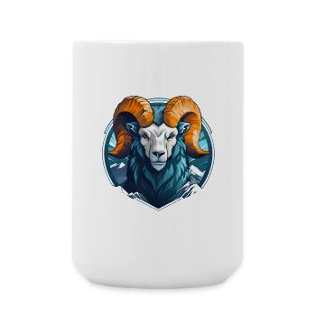 Mascottes Bélier - Grande tasse 440 ml - blanc - Devant