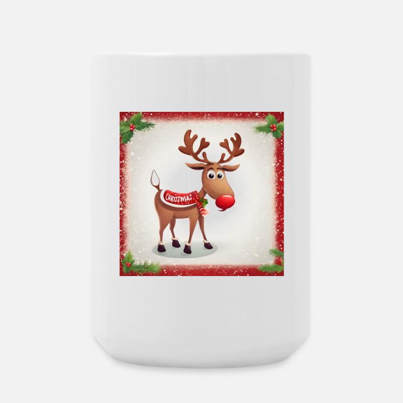 Noël de renne - Grande tasse 440 ml - blanc
