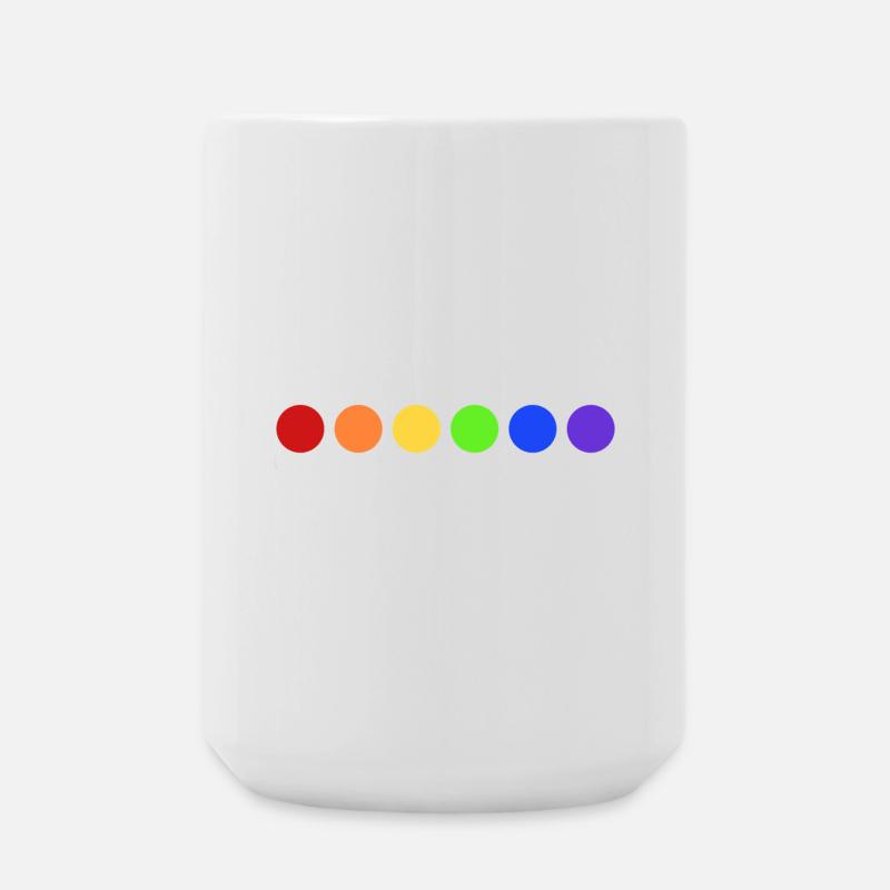 Regenbogen Farbkreise - Große Tasse 440 ml - Weiß