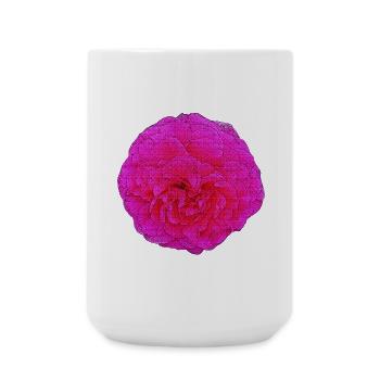 gefüllte rose, schöne blumen, rosatönte - Große Tasse 440 ml - Weiß - Vorne