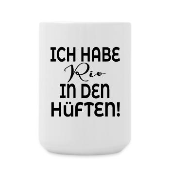 TANZEN HÜFTE BEWEGUNG - Große Tasse 440 ml - Weiß - Vorne