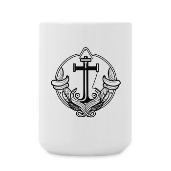 Anchor design for seafarers - Large Mug 440 ml - white - Front