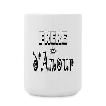 Frère Amour Cœur Frangin - Grande tasse 440 ml - blanc - Devant