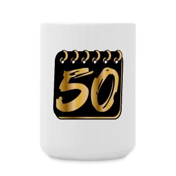 50 Jahre alt - FÜNFZIG Geburtstag - Große Tasse 440 ml - Weiß - Vorne