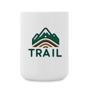 Trail Passion Running – For Nature Lovers - Large Mug 440 ml - white - Front