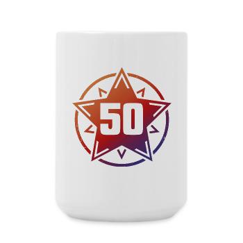 Super Star 50 - Große Tasse 440 ml - Weiß - Vorne