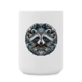 Frostbär Fraktal Muster - Große Tasse 440 ml - Weiß - Vorne