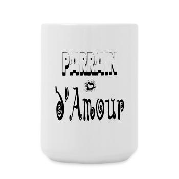Parrain Amour Cœur - Grande tasse 440 ml - blanc - Devant