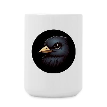 Rabe im Animationsstil - Große Tasse 440 ml - Weiß - Vorne