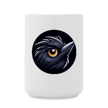 Comic Blackbird Bird - Large Mug 440 ml - white - Front