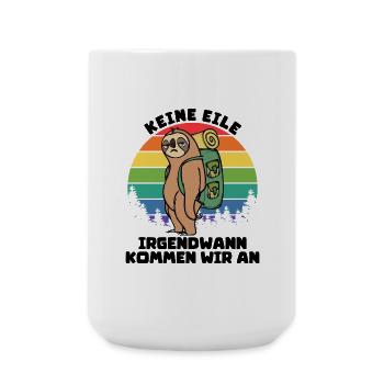 Wanderer Statement Camping Natur Berge Campen - Große Tasse 440 ml - Weiß - Vorne