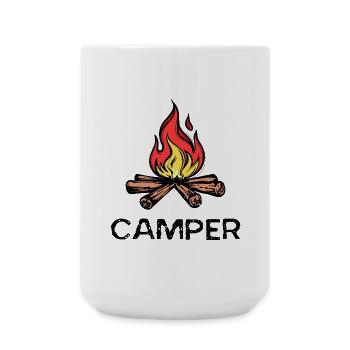 Camper Saying Campfire Camping Hikers Holidays - Large Mug 440 ml - white - Front
